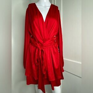 EXPRESS NWT Elegant Red Wrap Dress.
